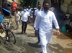 Inspected the ongoing development work of Public Toilet  carried out using MLA  Development Fund at Gauri Nagar, Gorai -03, Borivali (W). Also took note of the problems faced by the local residents of the area and assured them for an earliest resolution.