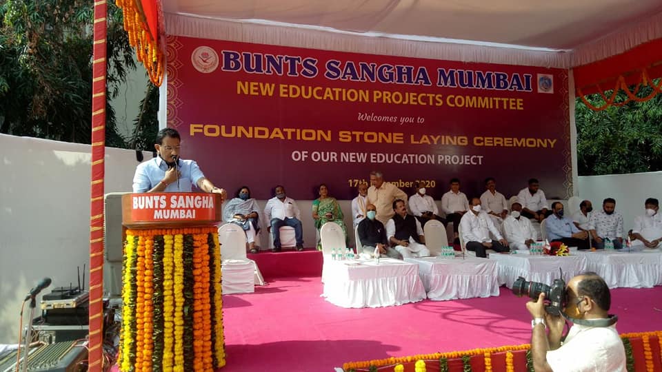 Attended the Bhumi Pujan ceremony organized by 'Bunts Sangha Mumbai' a new education project in IC colony, Borivali West. MP Shri.Gopal Shetty, Leader of Opposition in Maharashtra Legislative Council Mr.Pravin Darekar, MLA Mrs.Manisha Chaudhary, MLA Mr.Pr