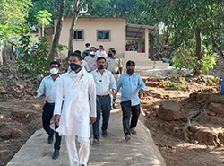 During my visit to Gorai and Manori village today, visited and inspected the on going work of houses of tribals with an attempt to replace their old, dilapidated houses with new houses in an innovative way. The present houses here are covered with mud and
