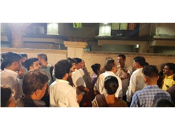 Shri. Sunil Rane visited Shankraman Shibir Gorai Road near MHB Colony, heard the various issues faced by the residents.