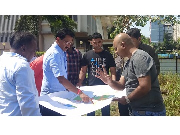 Shri. Sunil Rane visited Jairaj Nagar For Development Of Road And Bottle Neck Issue