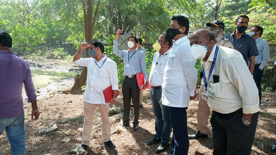 A joint meeting was held today with MHADA, Mumbai Municipal Corporation and City Survey Officer on the issue of unauthorized slums in the old MHB colony. Also visited the site after the meeting.