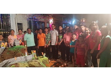 Shri. Sunil Rane pleased to visit Gorai 1 last night and was amazed to see a hand made Creative Fort Purandhar of Pune.