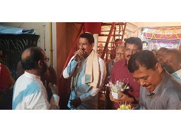 Shri. Sunil Rane attended Satyanarayan Mahapooja at Gaurai Society Gorai Borivali