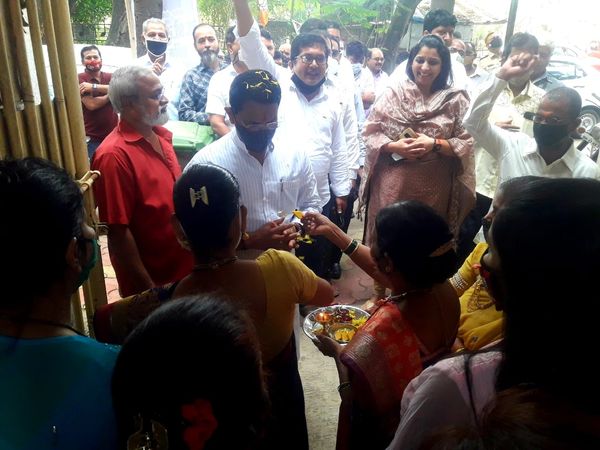 Perfomed Bhumi Pujan for the flooring work carried out using MLA Development fund at the premises of Manorath Co-operative Housing Society Ltd., Plot No. 354, Sector 3, RSC 38, BJP Padadhikaris and Karyakartas were also present!