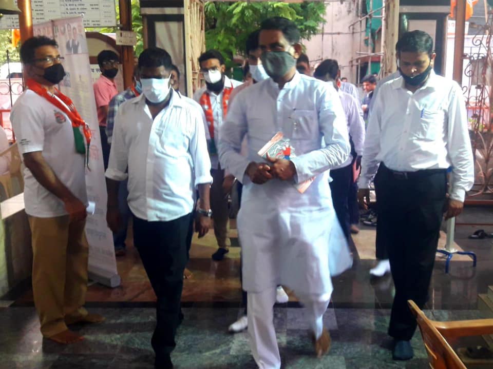 BJP Borivali Constituency Organised ????LA at your Doorstep??Day 2 ??LA at your Doorstep??Campaign at Athenaeum, Old M.H.B. Colony, Ward No. 09, Borivali (W) , where Citizens have come to reach out to notify about their various grievances through submitti