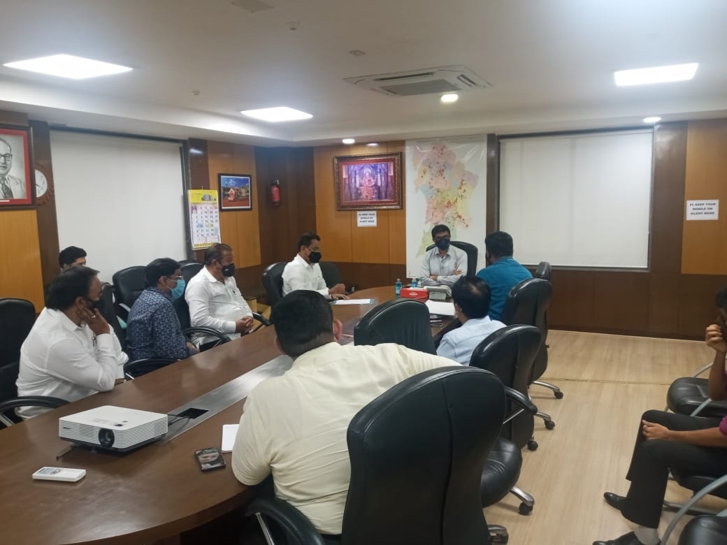 Meeting was organised with Slum Rehabilitation Authority(SRA),  Chief Executive Officer Mr. Satish Lokhande to discuss various concerns of the tenants related to SRA Corporator Mr. Pravin Shah was also present during the discussion.
