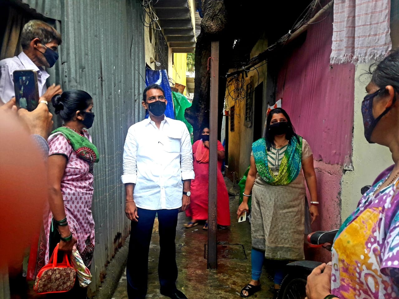 Inspected the houses of local residents in Ambedkar Nagar Chawl, Ward No. 17, Borivali (W) that we??e damaged due to the falling of trees because of heavy rains as well as took note of the local problems of the residents of that area !