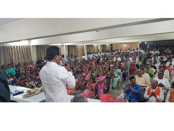 Shri. Sunil Rane addressing karyakartas at the BJP karyakarta sammelan