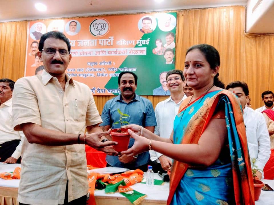 Shri. Sunil Rane ,Chairman Atharva Foundation attended the BJP SOUTH MUMBAI dist YUVA MORCHA office bearers declaration programme at CP TANK MADHAV BAUG