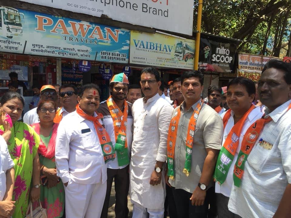 Captures from the Election Campaign of the South Mumbai District (ShivSena, BJP & RPI) as Shri. Sunil Rane reassures positivity along with joint candidate Shri. Arvind Sawant.