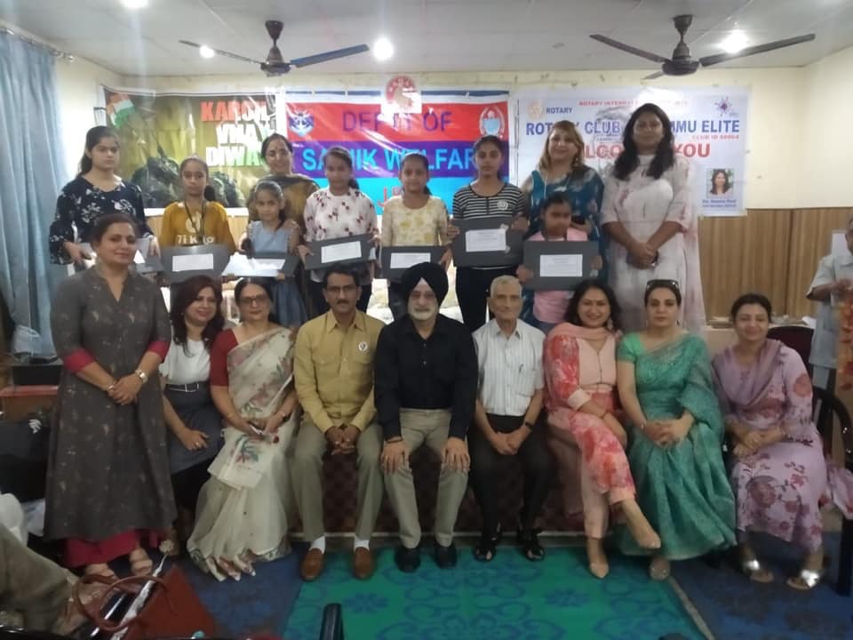 Shri. Sunil Rane, Chairman - Atharva Foundation along with team visit Jammu & Kashmir,to distribute laptops to the daughters of the martyred at Rajya Sainik Board