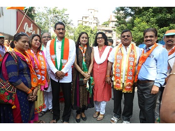 Shri. Sunil Rane attended election rally at Shimpoli Road.