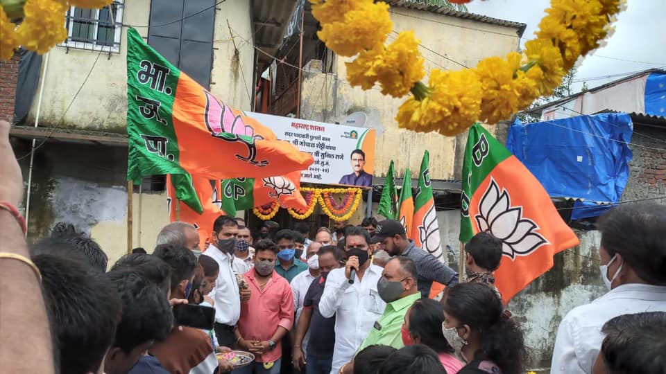 Attended the inauguration ceremony of the Iron Bridge Re-constructed from the MLA Development Fund at Bhim Nagar, Gorai, Borivali(W); which was in a severely damaged and dangerous condition; thus, making it convenient for the local residents of the area t