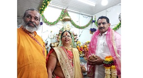 Shri. Sunil Rane attended the social gathering 'Haldi Kumkum' ceremony at Ambaji Mata Temple, sector no. 6.