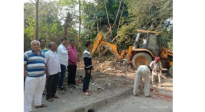 Shri. Sunil Rane as instructed the empty plots in Charkop Sector 8 were cleaned by Mhada officials.