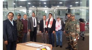 Shri Sunil Rane took out time from the Borivali Vidhansabha work and landed at North East India this morning to interact with the Brave Army Men and to provide Educational support to the daughters of the Martyrs by handing them laptops under an initiative