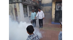 Shri. Sunil Rane as requested by a resident in the meeting held this morning, the complaints about mosquitoes in the area of Charkop Sector 8 were resolved by doing pest control with the help of a mosquito repellent smoke machine.