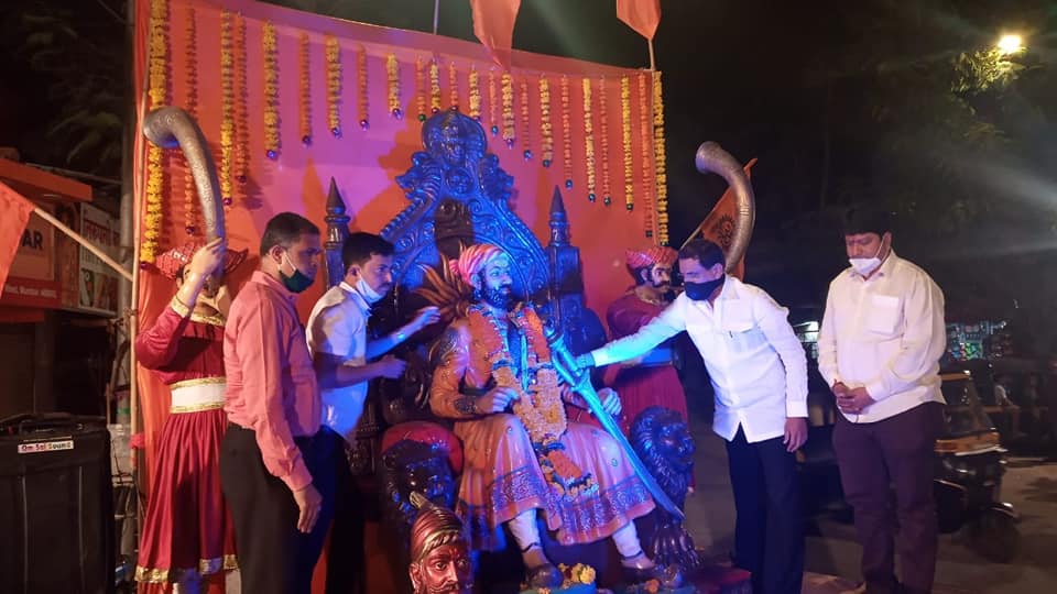 Attended Shiv Jayanti program organised at BJP Ward no. 9 Pragati Chowk, Gorai, Borivali Constituency. 