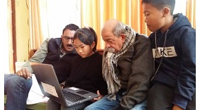Shri. Sunil Rane spent the afternoon interacting with the young daughters of the martyrs at Churachandpur, Imphal. Was really glad to see their happy faces as they received the laptops through the Atharva Foundation. These laptops will help them to be edu