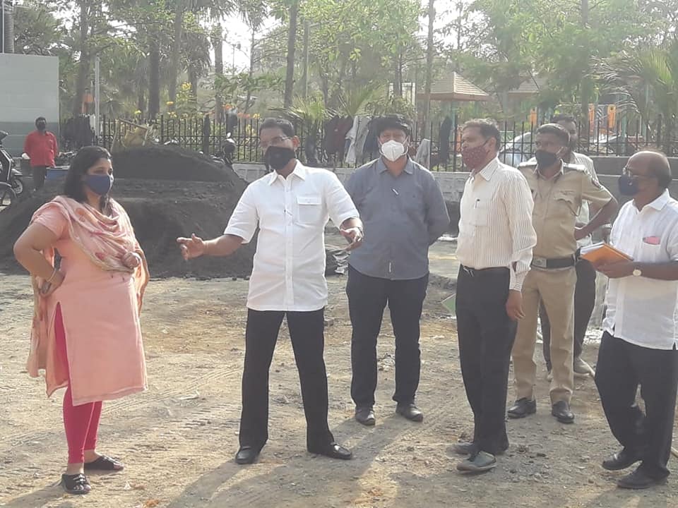 Inspected the ongoing construction of a study point and library at new MHB colony along with BJP Karyakartas.