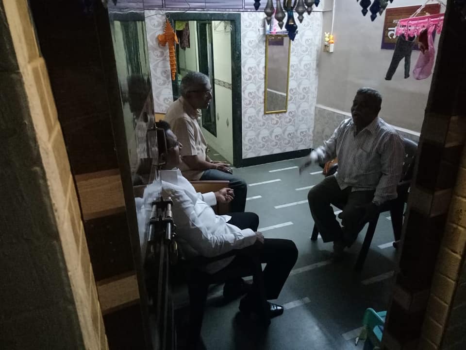 Shri. Sunil Rane visited BDD chawl at NM Joshi Marg and interacted with the residents regarding the redevelopment of the chawl.