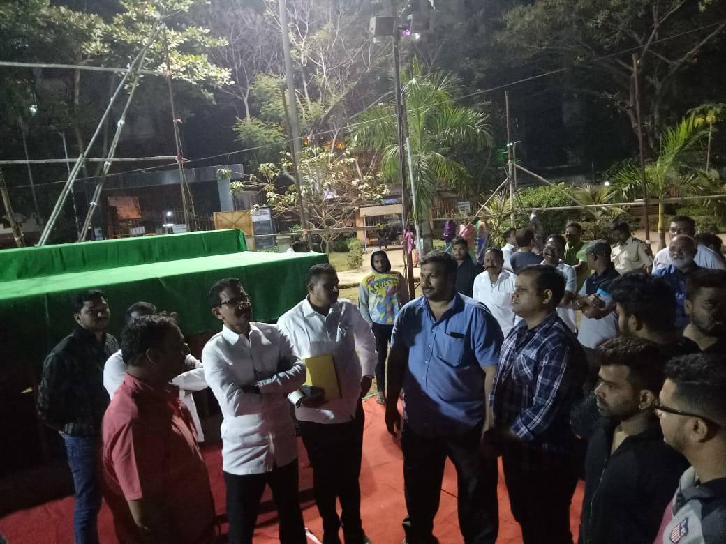 Shri. Sunil Rane visited Chhatrapati Shivaji Maharaj Ground, Borivali West last night with few karyakartas to inspect the 