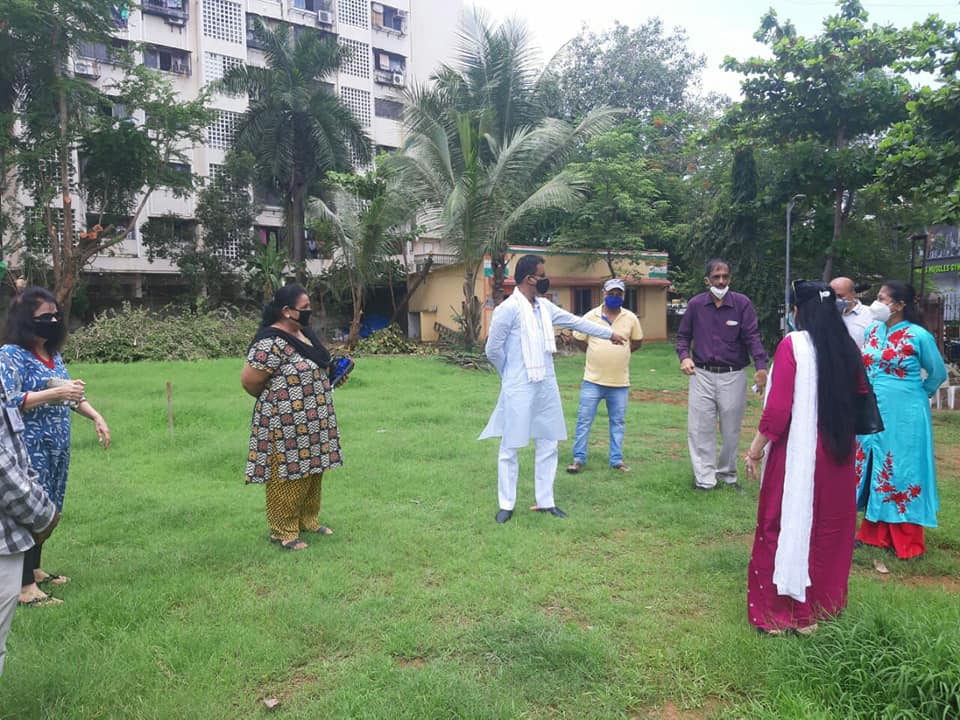 Shri Sunil Rane visited the Dhodia Ground, located in the Borivali Constituency, along with my colleagues and reviewed the plan for the sports activities that are proposed to be arranged for the locals.