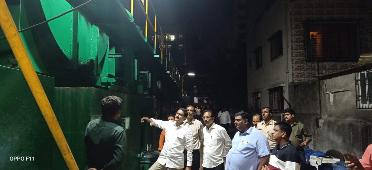 Shri Sunil Rane visited Charkop sector 8 & 9, in Kandivali, to take an update of the Sewage Treatment Plant.
