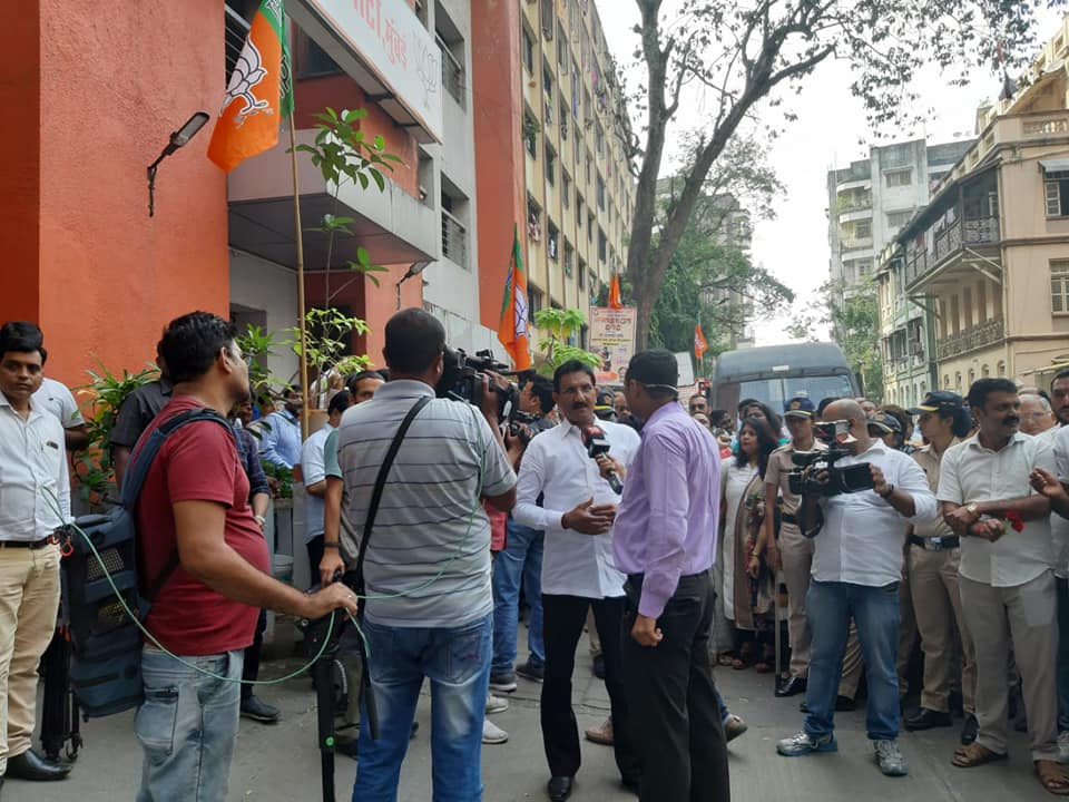 Reported at the BJP headquarters for a meeting along with CM Shri Devendra Fadnavis Ji and other MLA's.