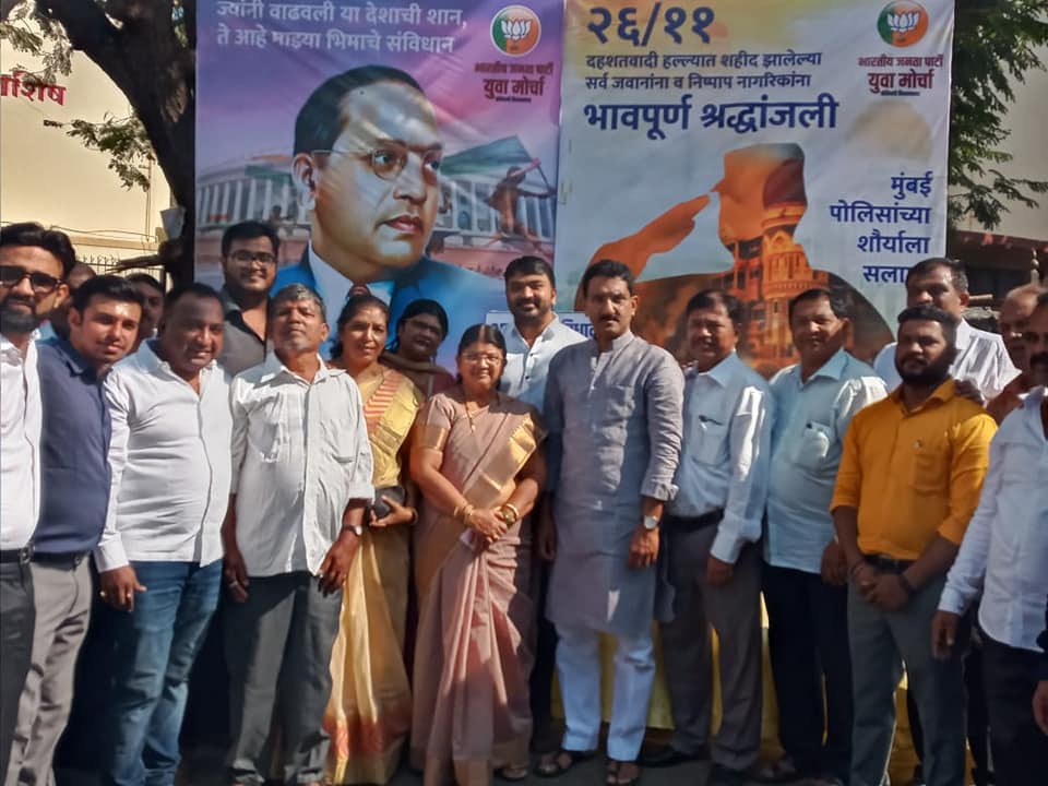 Shri. Sunil Rane at Borivali assembly constituency paid homage to Dr. Babasaheb Ambedkar,The Father of Constitution.