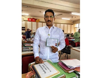 Shri. Sunil Rane received the ID card after waiting for 3 elections and 19 long years.