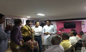 Felicitating International Swimmer