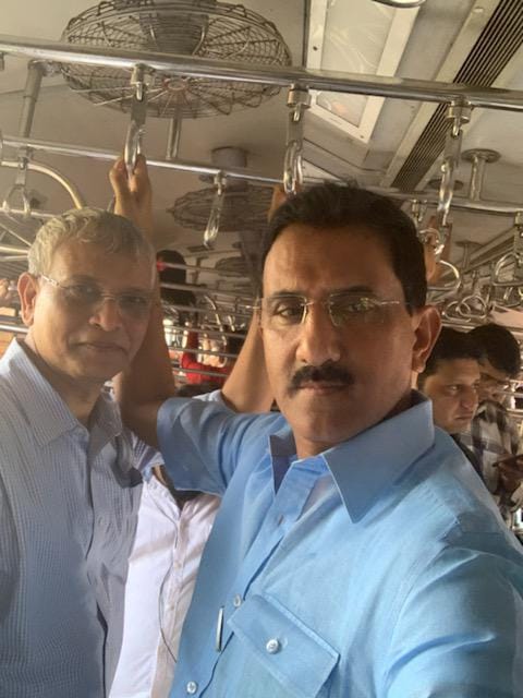 Journey through the locality of Mumbai's life cycle to reach Dadar for the Bharatiya Janata Party meeting.