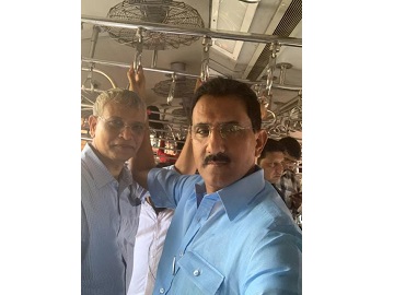 Journey through the locality of Mumbai's life cycle to reach Dadar for the Bharatiya Janata Party meeting.