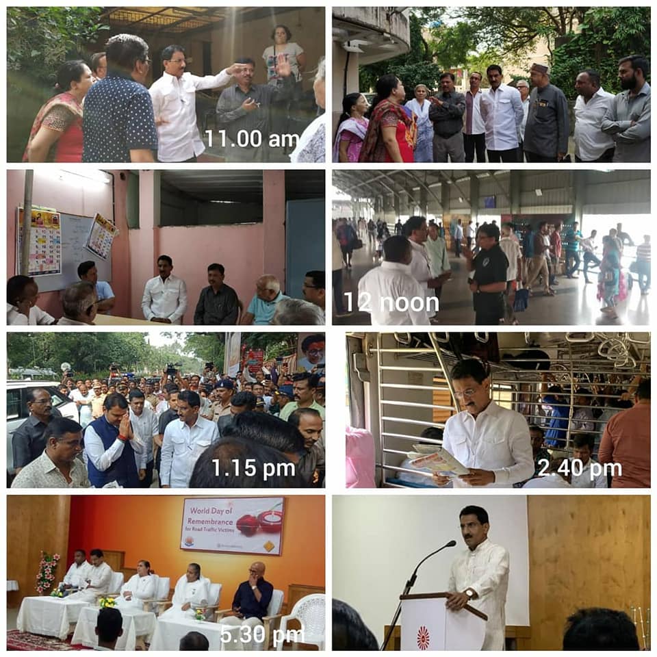 Shri. Sunil Rane started the morning by visiting various societies